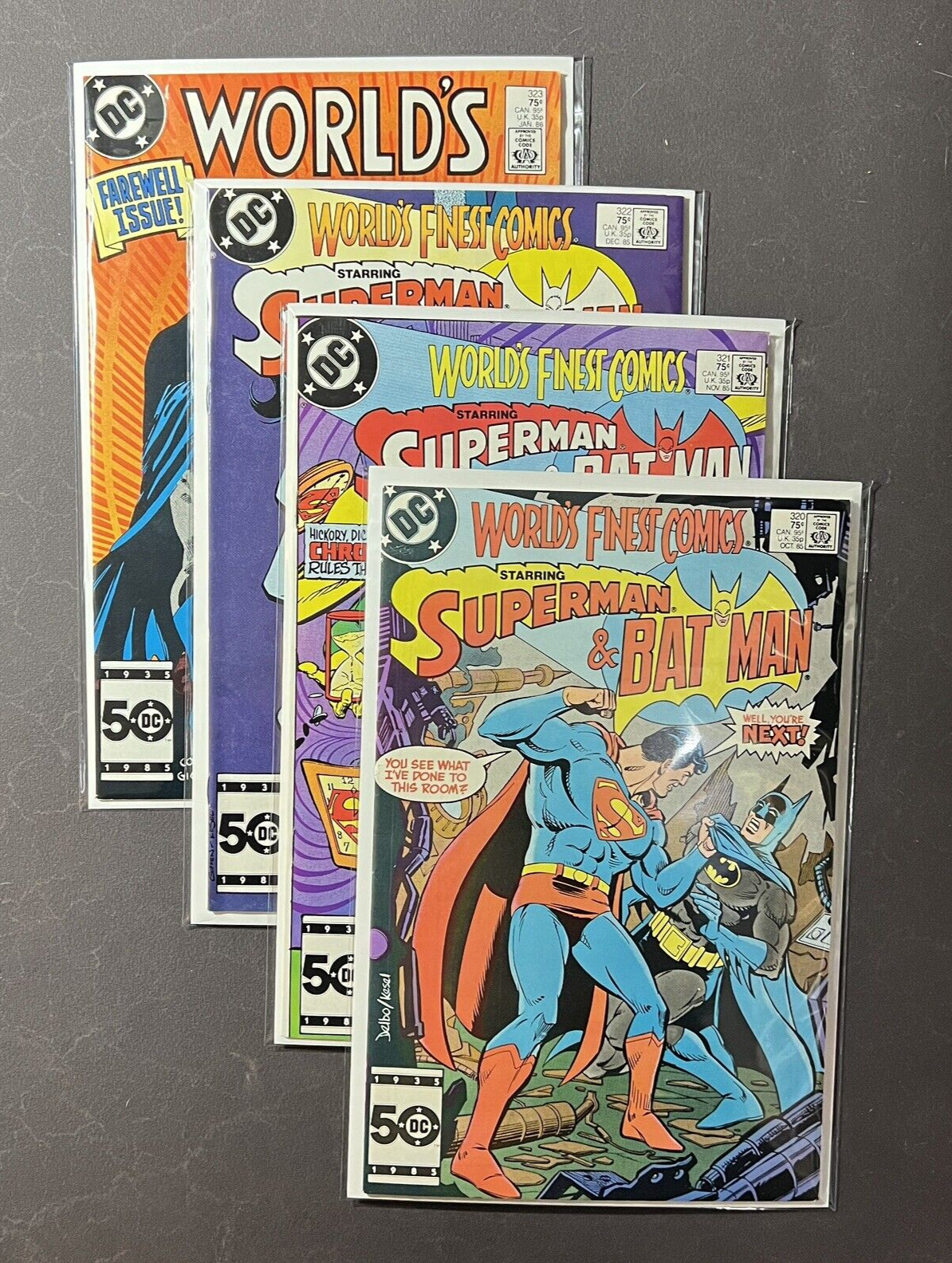World's Finest Comics #320, 321, 322, 323 Final DC Comics Copper Age 1985 Gemini