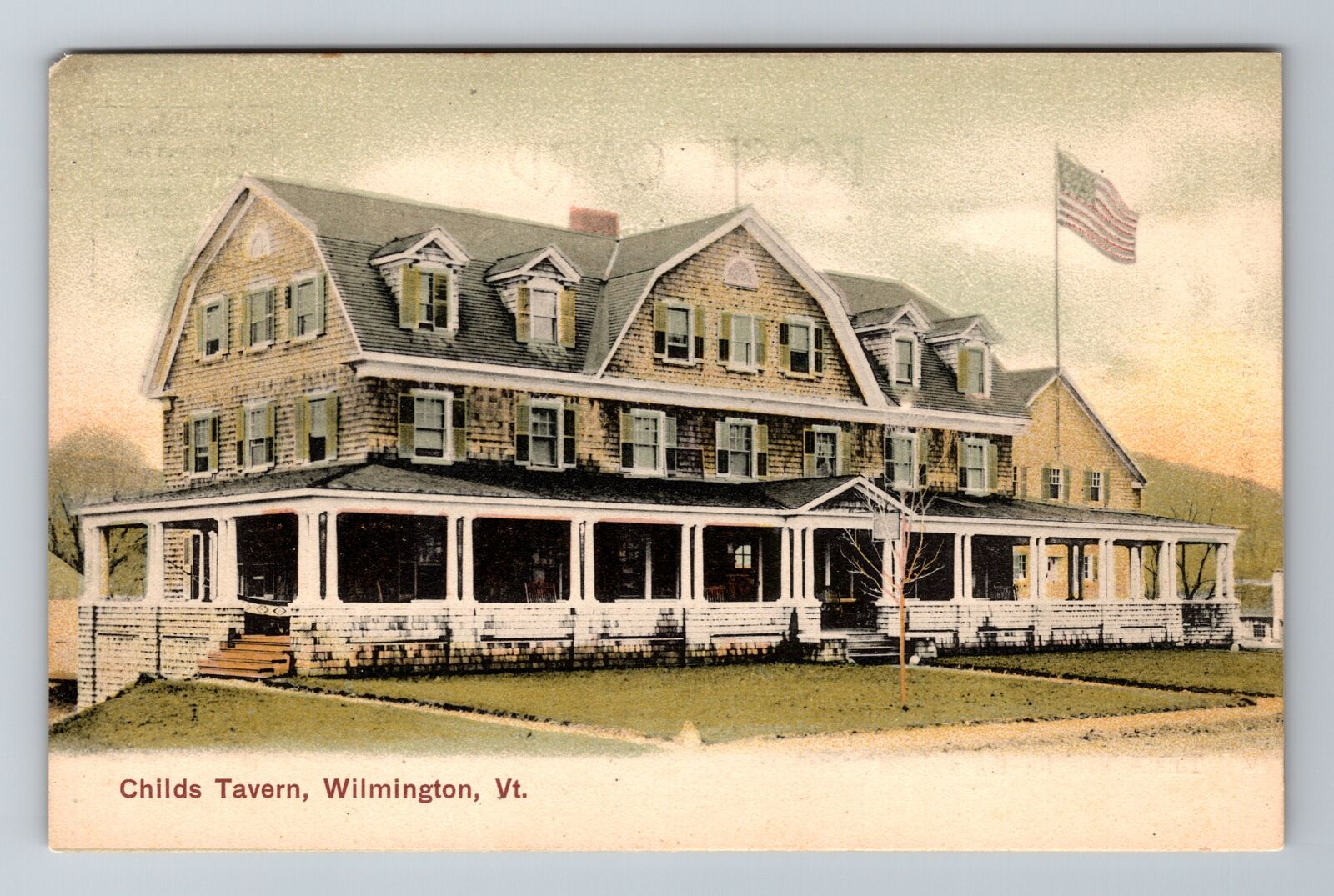 Wilmington VT-Vermont, Childs Tavern, Antique, Vintage Souvenir Postcard