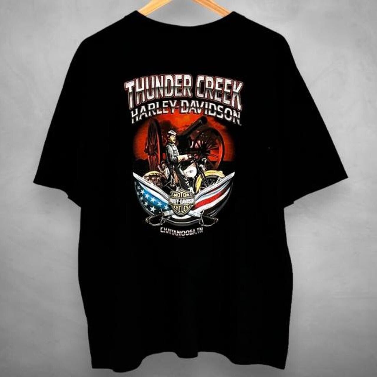 Harley Davidson Thunder Creek T-Shirt Men’s Extra Large Black Short Sleeve