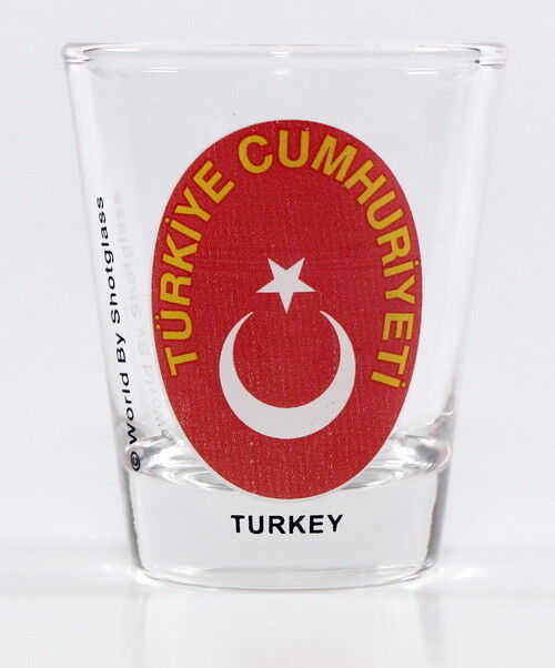 TURKEY COAT OF ARMS SHOT GLASS SHOTGLASS