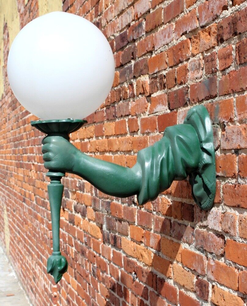 Statue of Liberty Torch Bearing ARM Wall Sconce