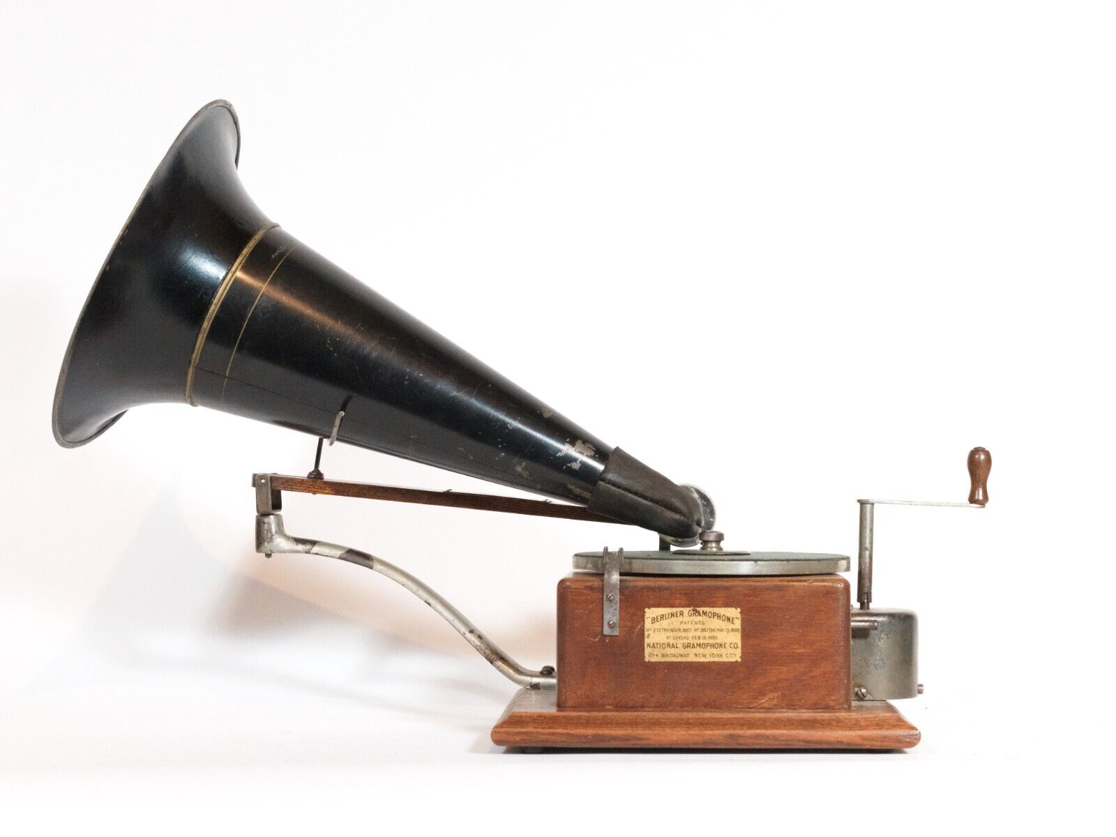1890\'s Berliner Gramophone * Historic Phonograph * New York * No Replica Parts
