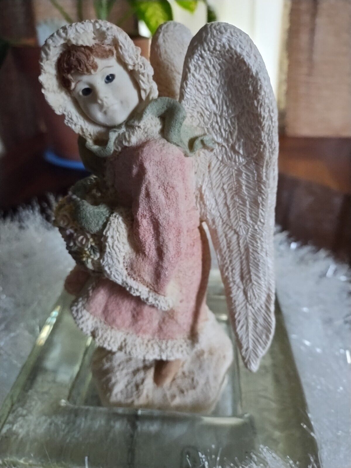 Beautiful Vintage Bisque Porcelain Angel Figurine. Mesmerizing, Limited Edition
