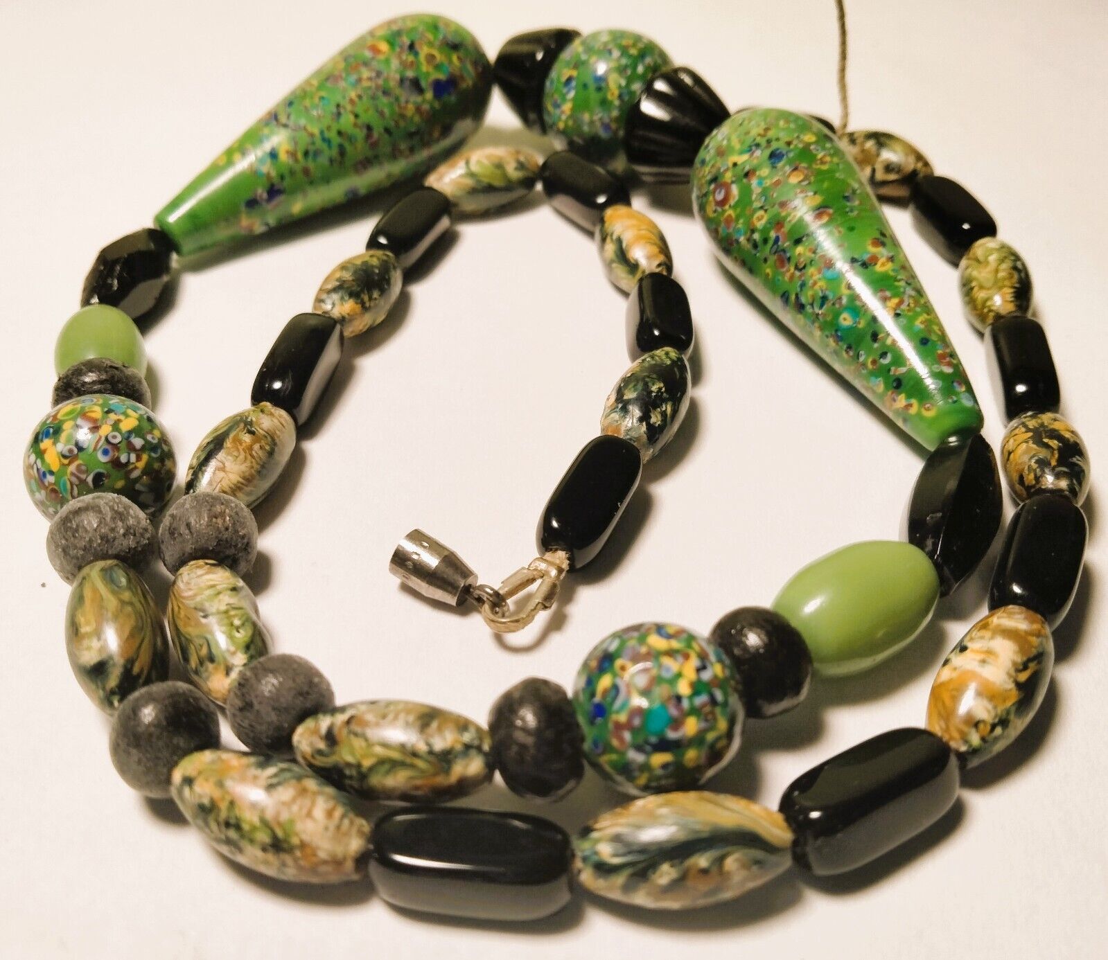 Vintage Czech Art Deco Fancy Beads Beaded Necklace