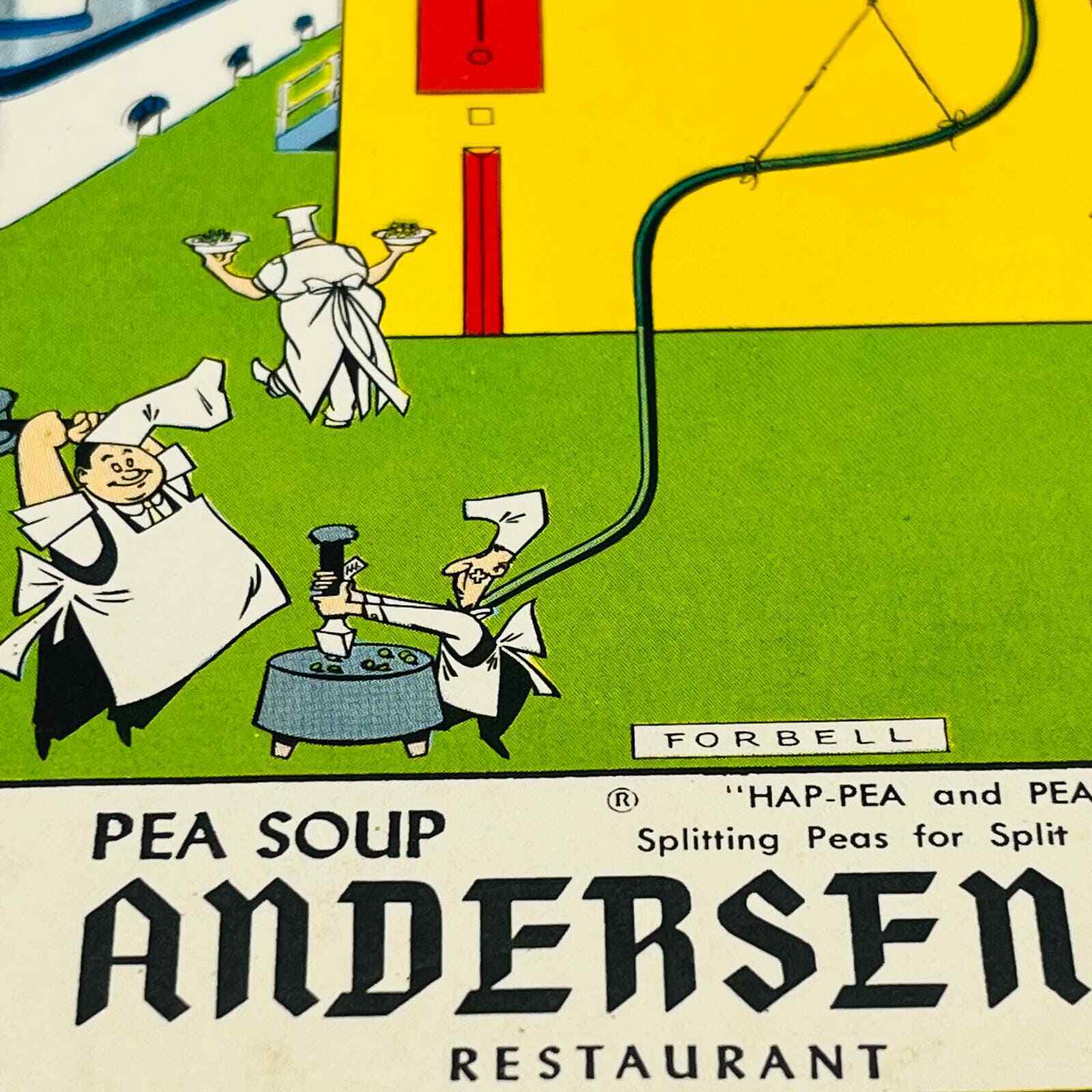 c1960 Andersen’s Restaurant U.S. 101 Buellton CA Pea Soup Hap-Pee Pee-Wee PA2