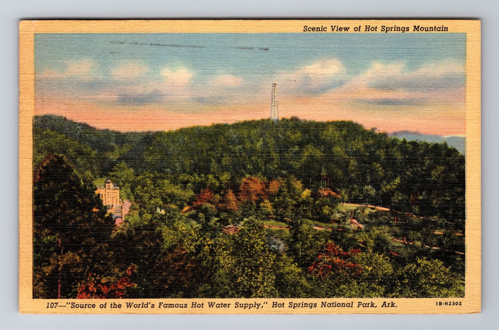 Hot Springs AR-Arkansas, Birds Eye View, c1950 Antique Vintage Souvenir Postcard