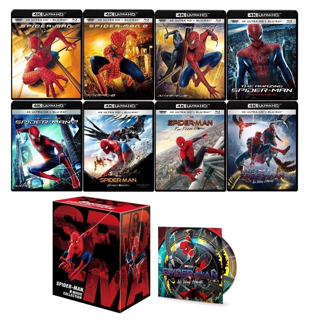 Sony Pictures Entertainment Spider-Man Collection 8 Films 4K Ultra Hd & B...