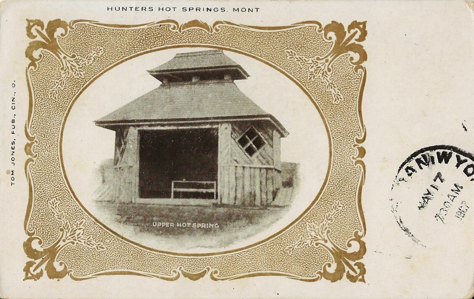 Postcard Montana Springdale Hunters Hot Springs (Upper Hot Springs) 1907