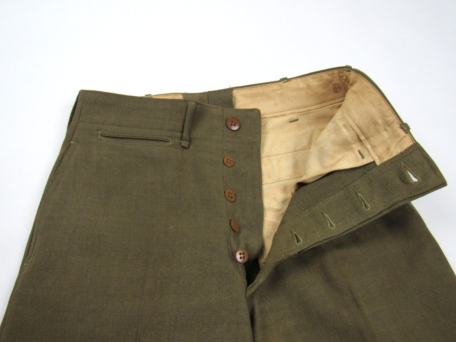 Vtg WWII US M-1937 Wool Field Trousers 1941 Date 27\