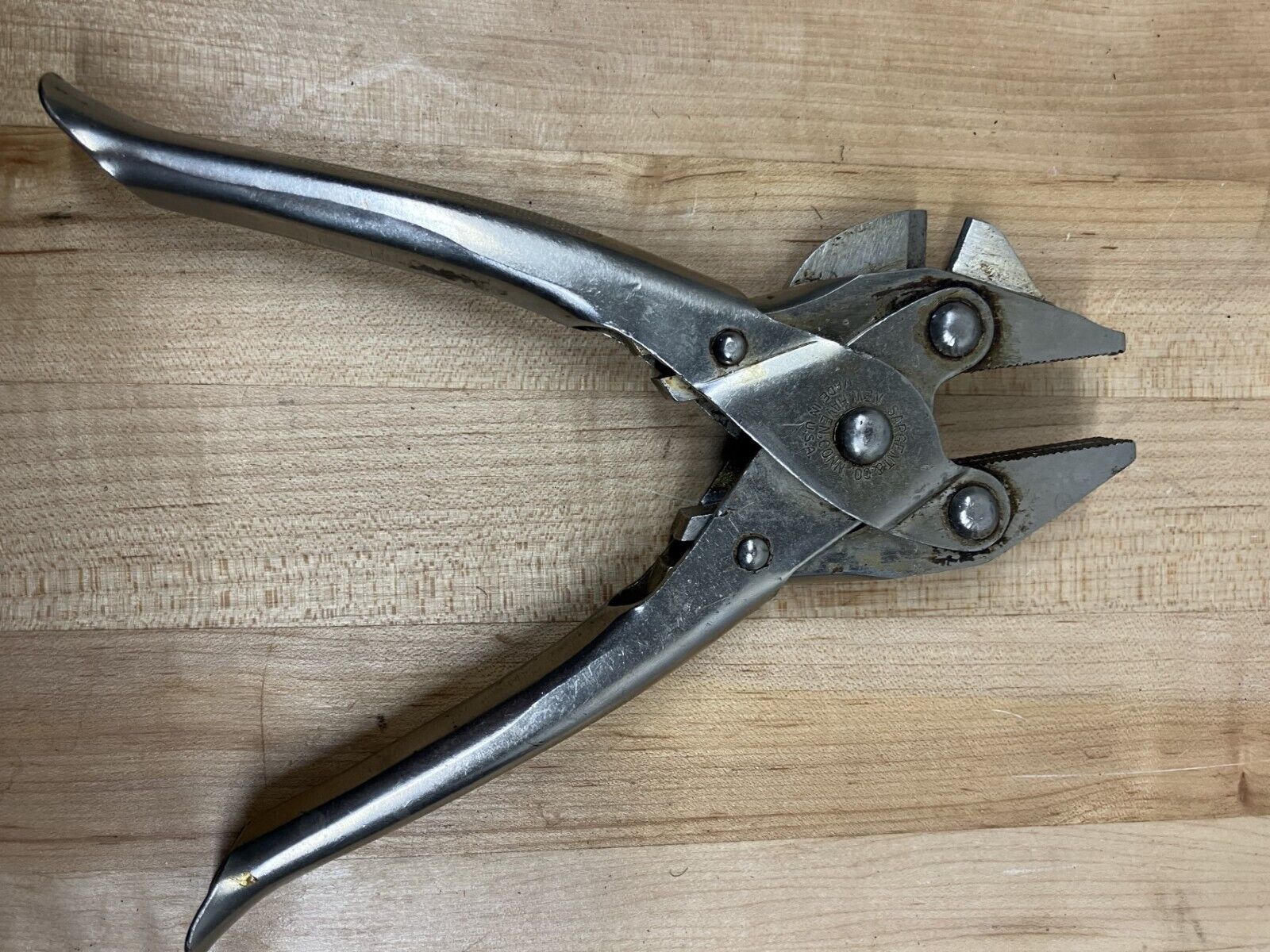 Vintage Sargent Multitool Grip Snip Pliers With Side Cutters (Made in USA)