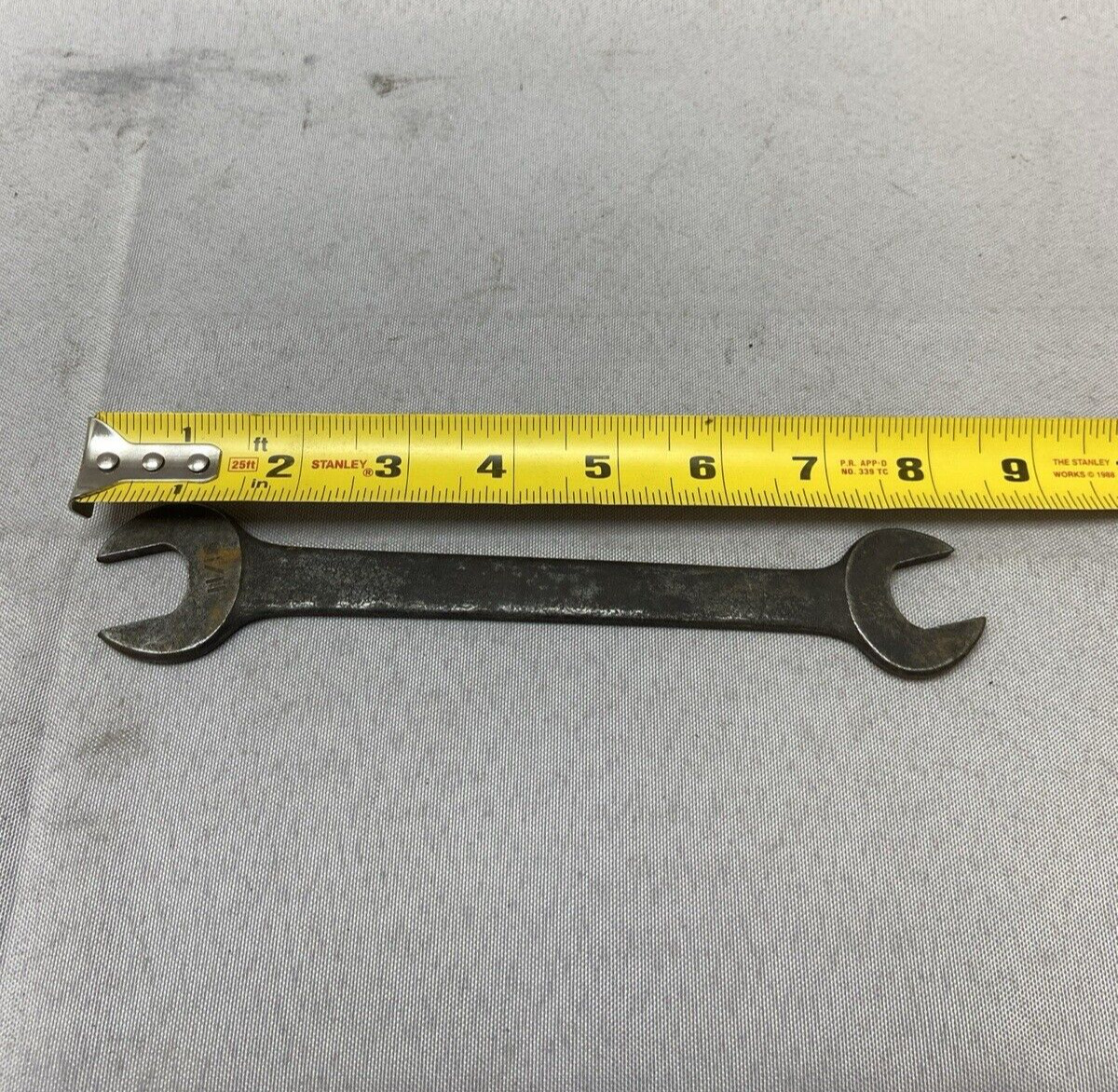Vintage Vlchek Chrome Molybdenum Open End Wrench Number 93. 11/16 and 5/8