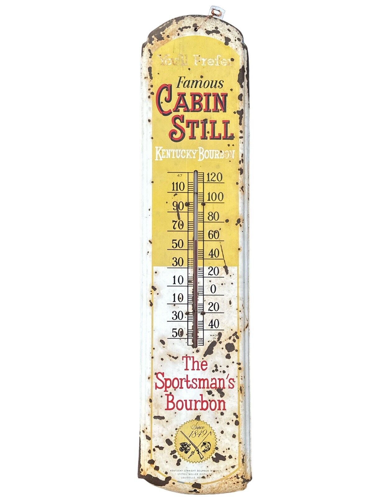 Vintage Famous Cabin Still KY Straight Bourbon Whiskey Stitzel Weller Distillery