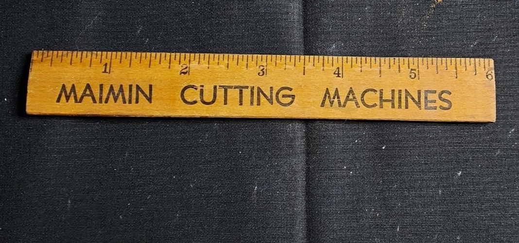 Old Advertising Premium Ruler Maimin Cutting Machines Baltimore Tape Products