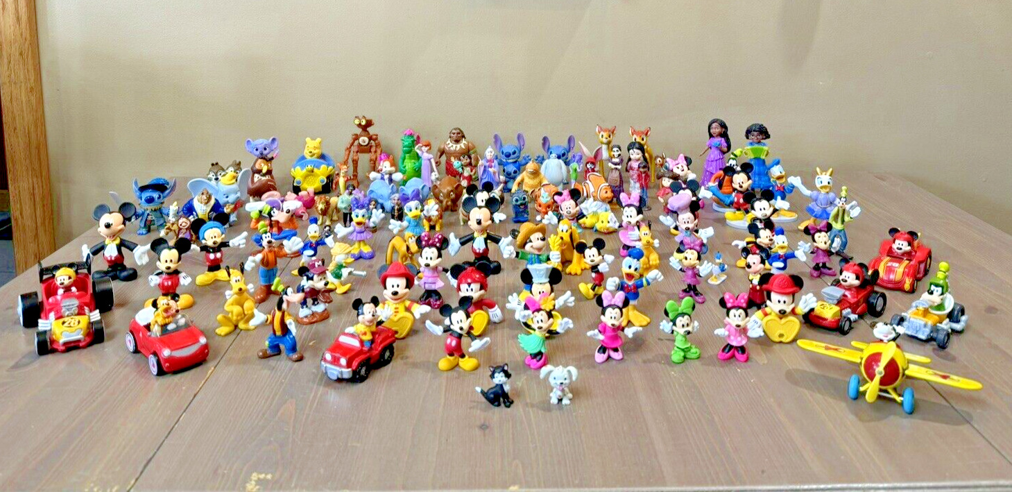HUGE lot of 115 Disney Figures Various Characters Mickey winnie monsters inc etc