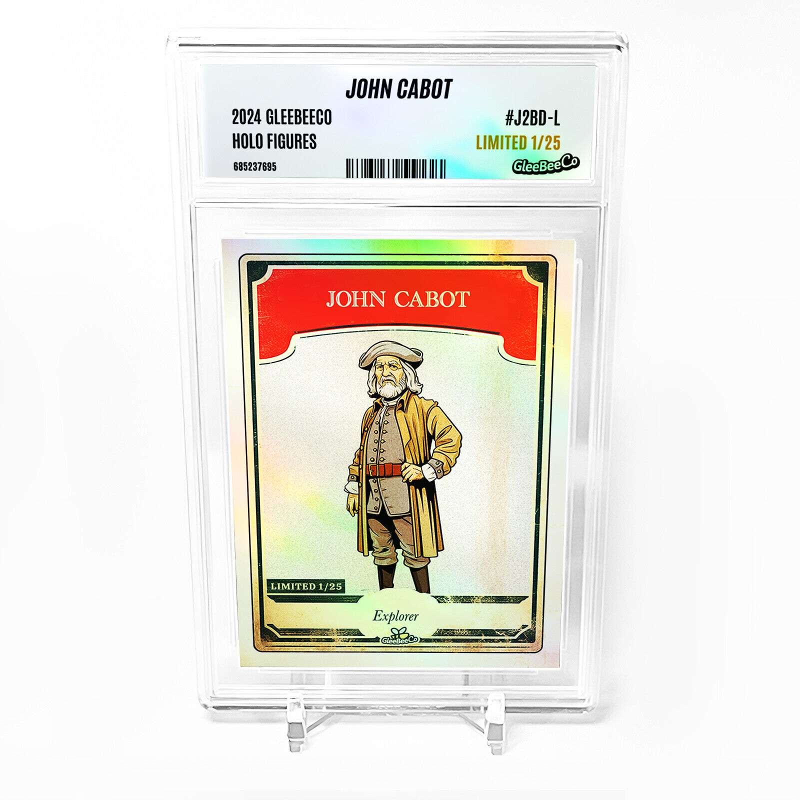 JOHN CABOT Card 2024 GleeBeeCo Holo Figures Slabbed Caricature #J2BD-L Only /25