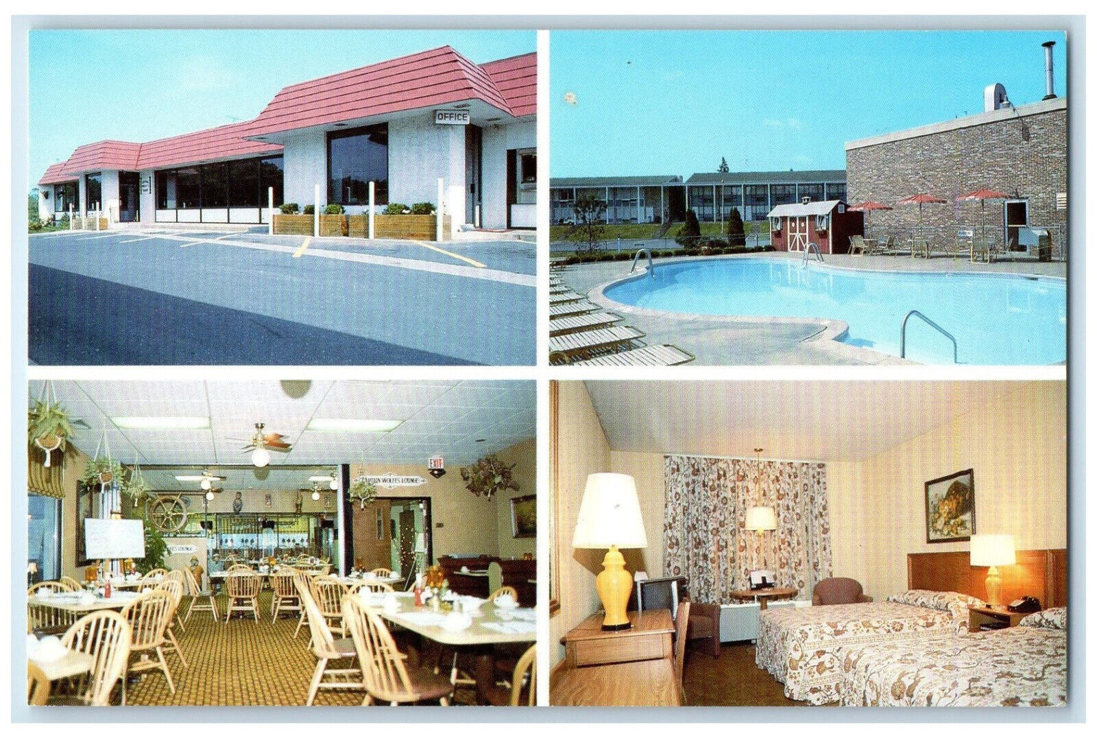 c1960s Days Inn, Captain Wolfe\'s Restaurant and Lounge Harrisburg PA Postcard