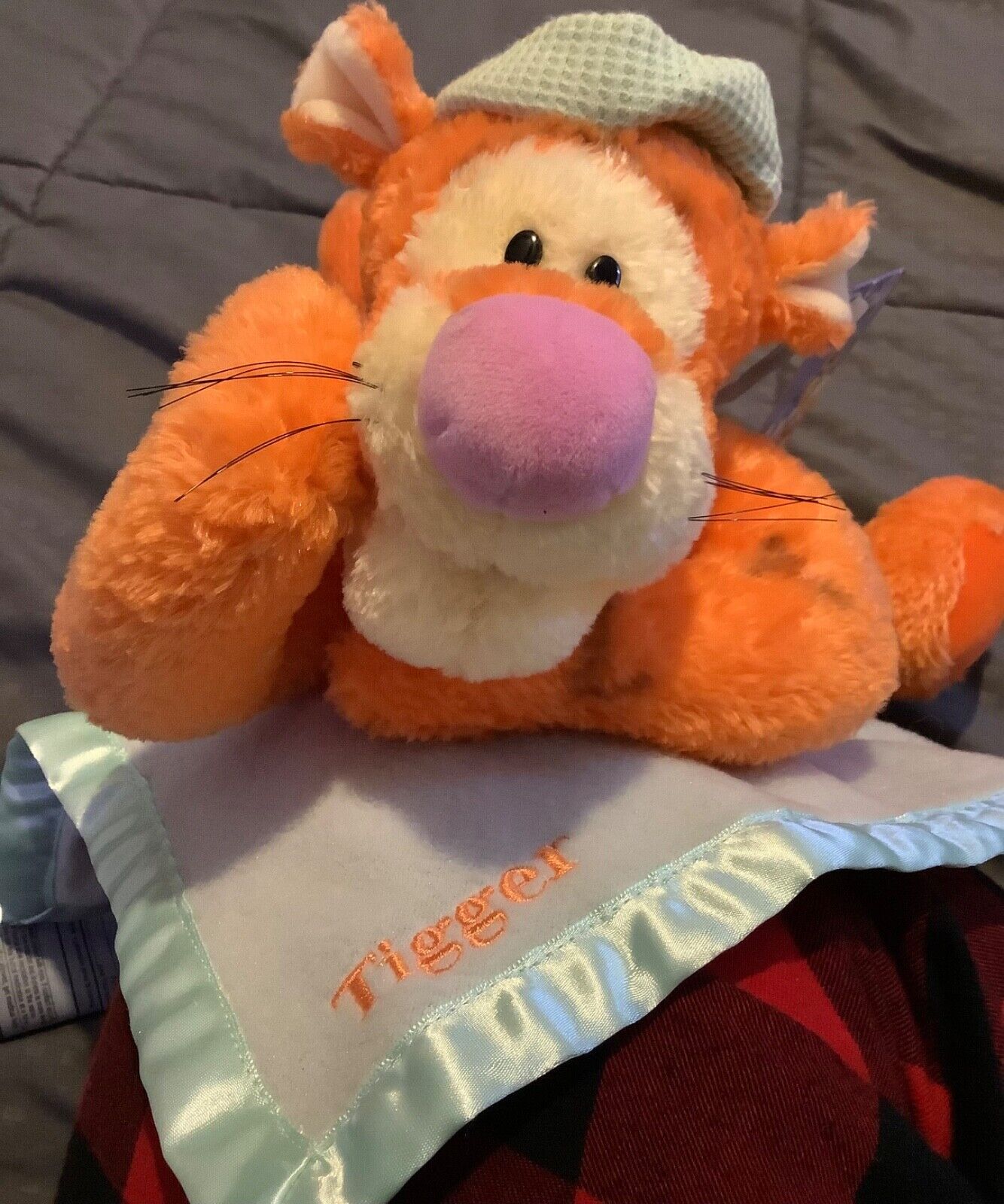 NWT Gund Disney Sleepytime Tigger Baby Plush With Security Blanket 11\