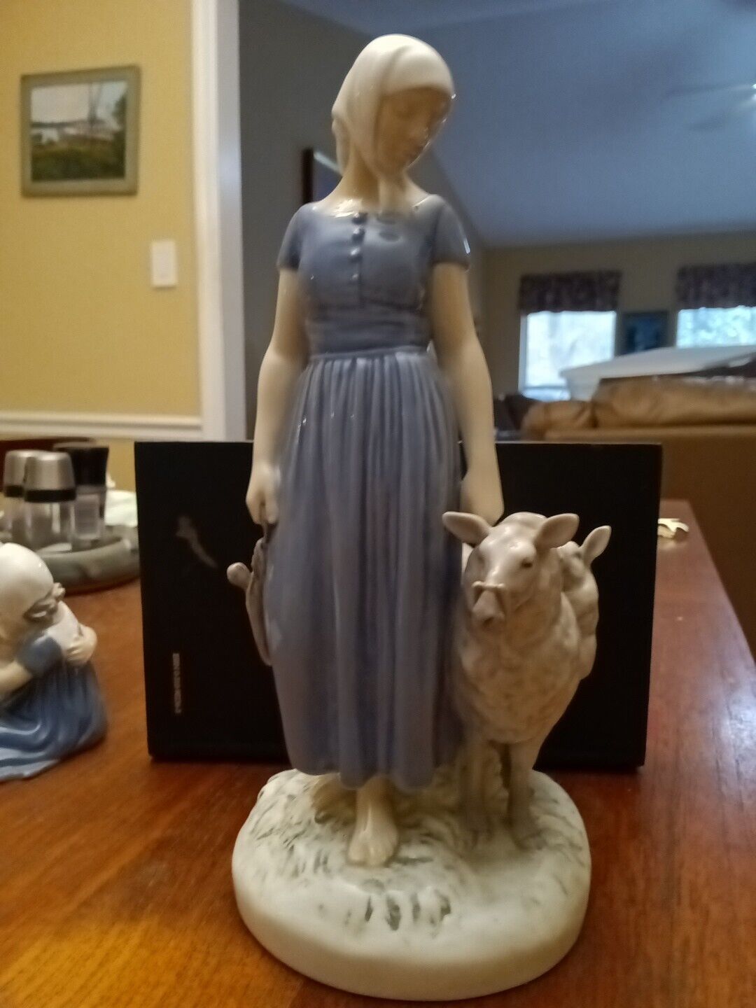 Vintage Bing & Grondahl Porcelain Girl with Sheep 