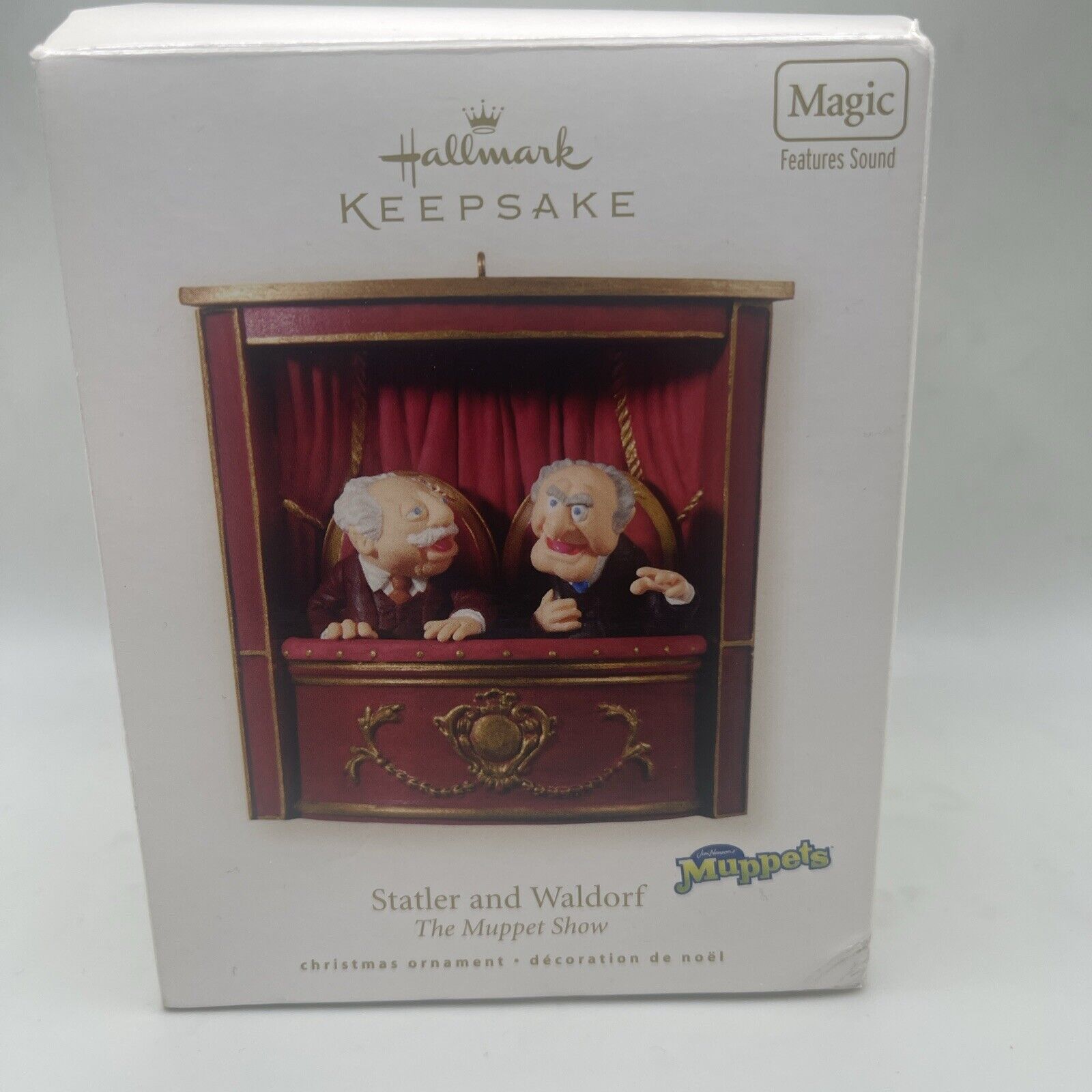 Hallmark Statler and Waldorf The Muppet Show 2008 Christmas Ornament Sound