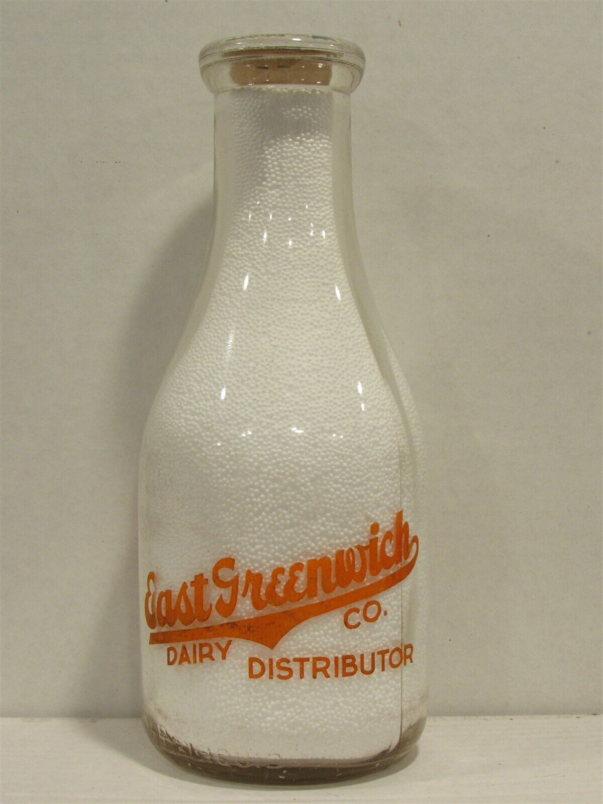 TRPQ Milk Bottle East Greenwich Dairy Co East Greenwich RI KENT COUNTY 1949