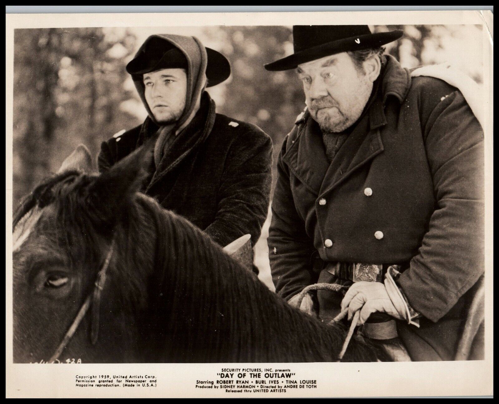 Burl Ives in Day of the Outlaw (1959) PORTRAIT ORIGINAL VINTAGE PHOTO M 92