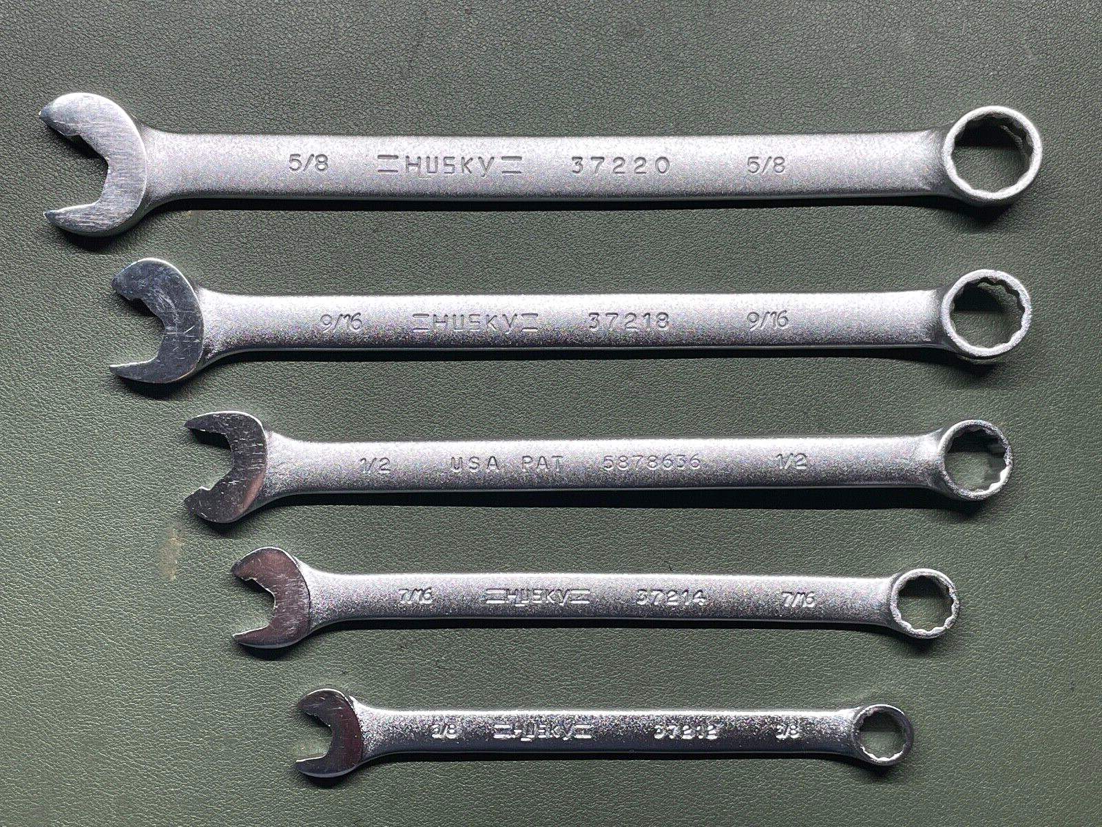 Vintage RARE Hard to Find HUSKY Speed Wrench 5 Piece Set 3/8 - 5/8 - Made in USA