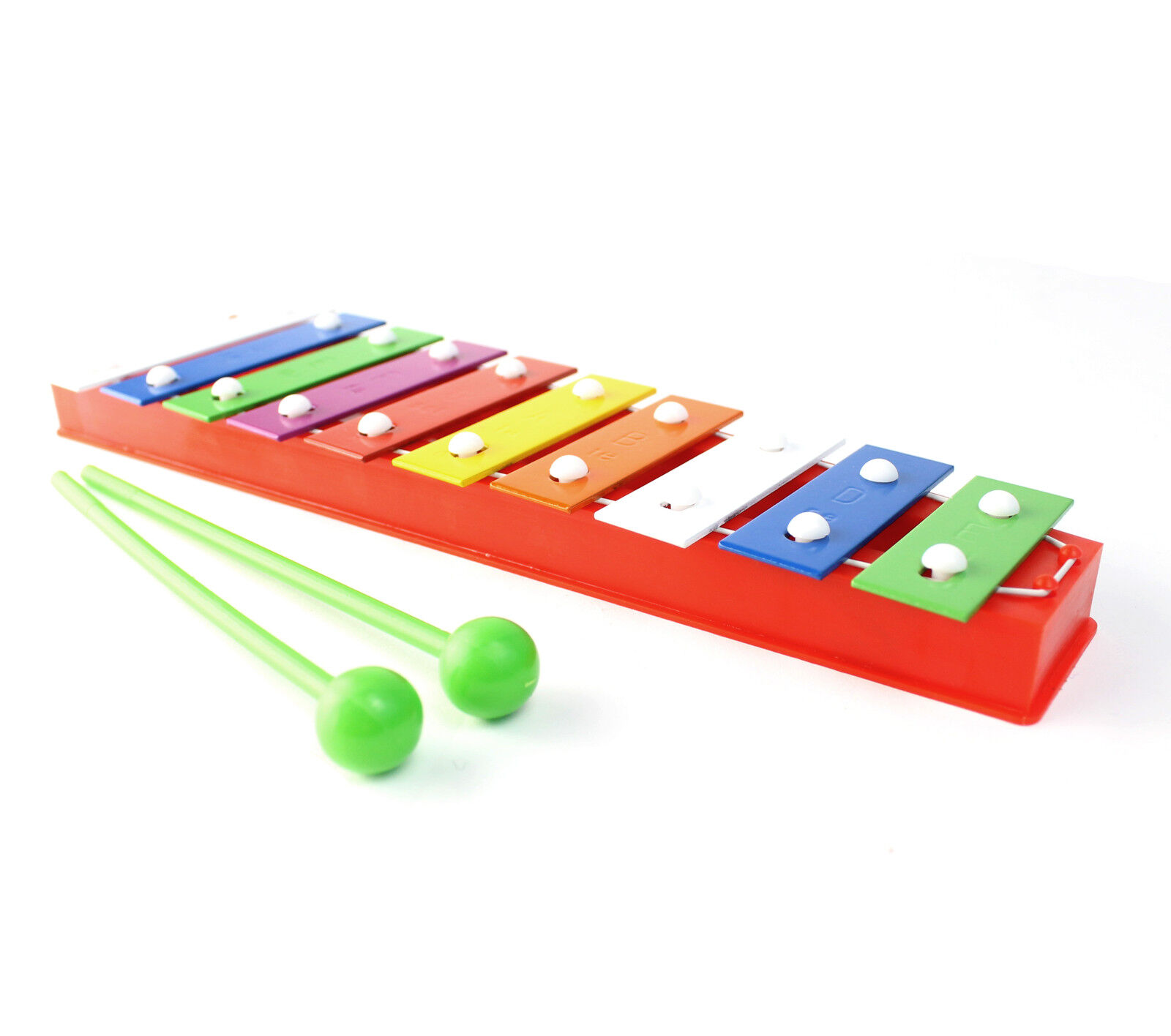 COLOURFUL CHILDRENS RED TOY GLOCKENSPIEL + BEATERS 3 COLOURS NEW 