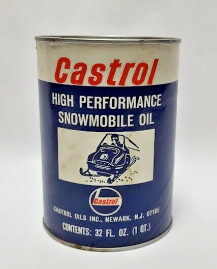 Castrol High Performance Snowmobile Oil 32 Fl. Oz. Cardboard Can NOS