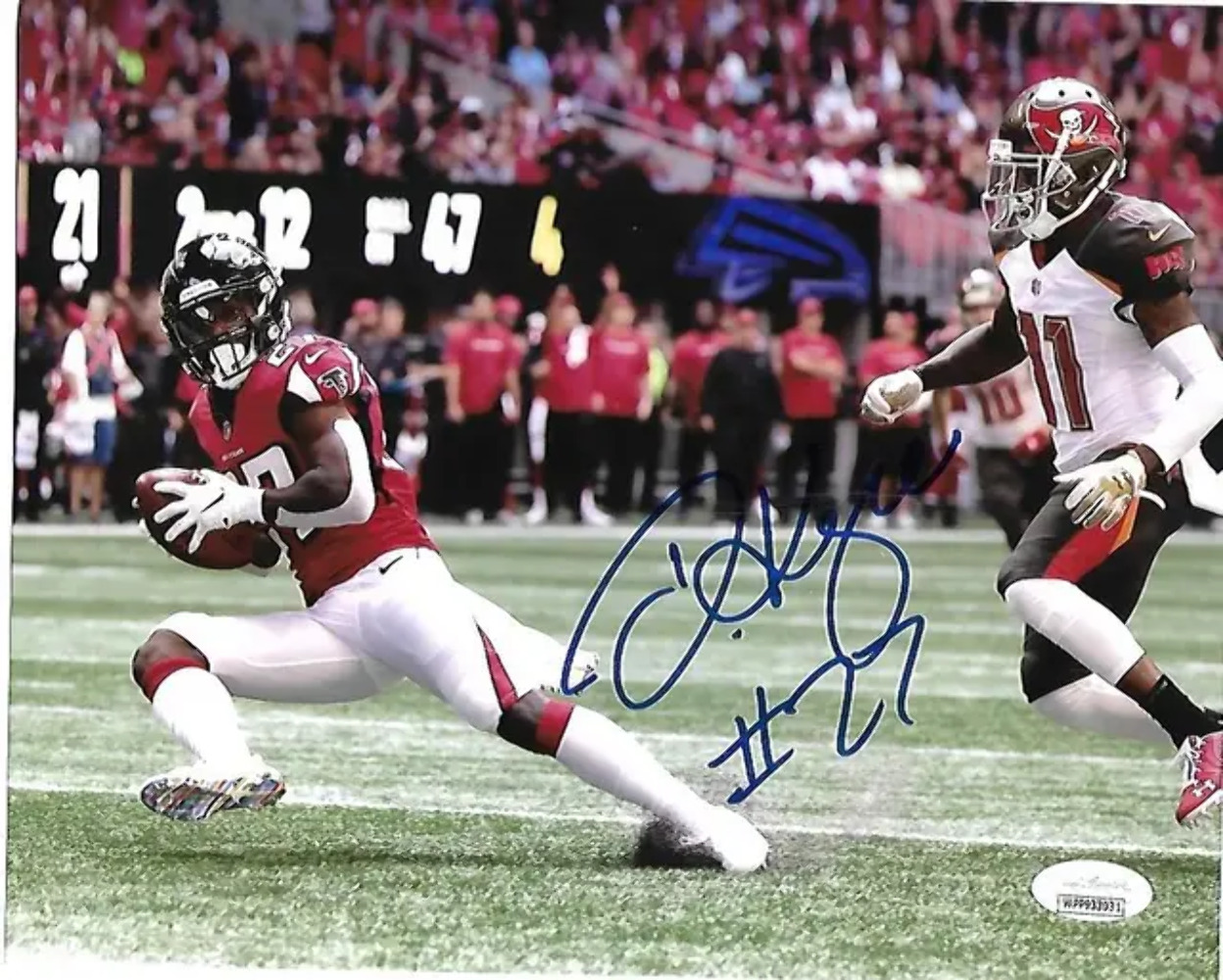 Damontae Kazee Atlanta Falcons Autographed 8x10 photo JSA W coa