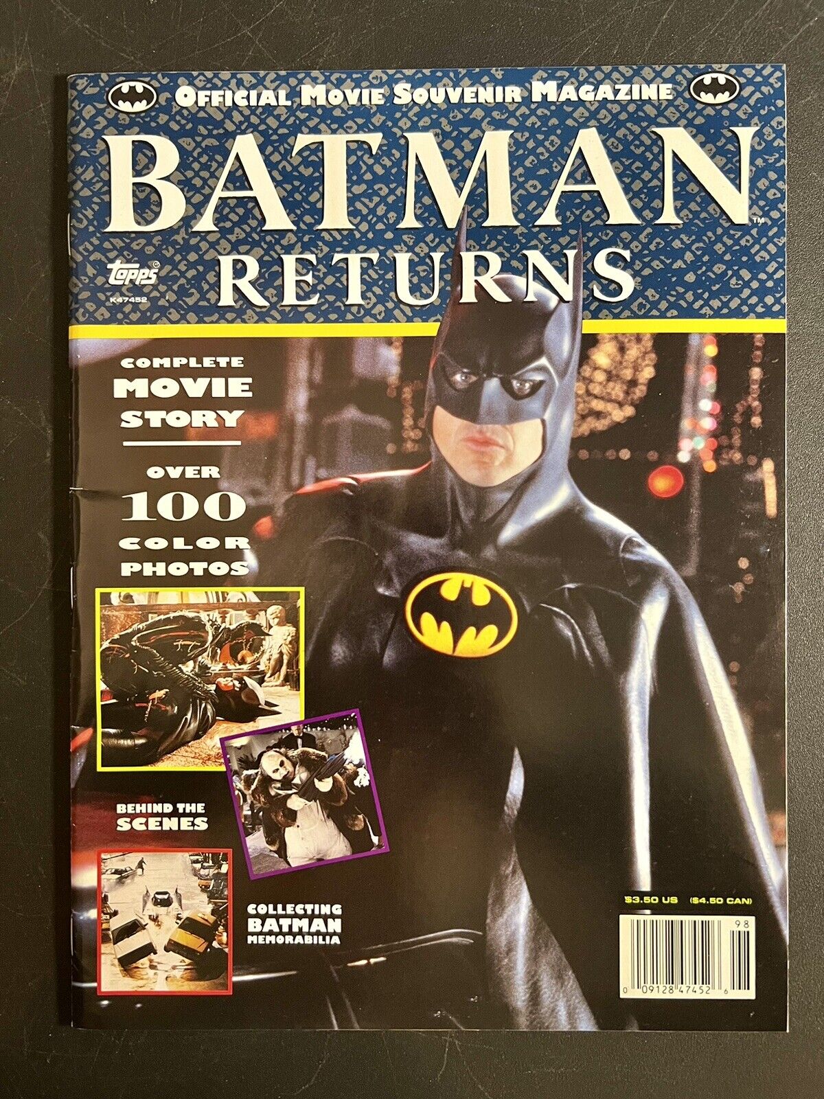 BATMAN RETURNS~Official Movie Souvenir Magazine~1992~Topps~100+ Photos~