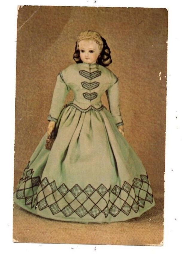 Postcard Early French Fashion Doll No Marks Swivel Head