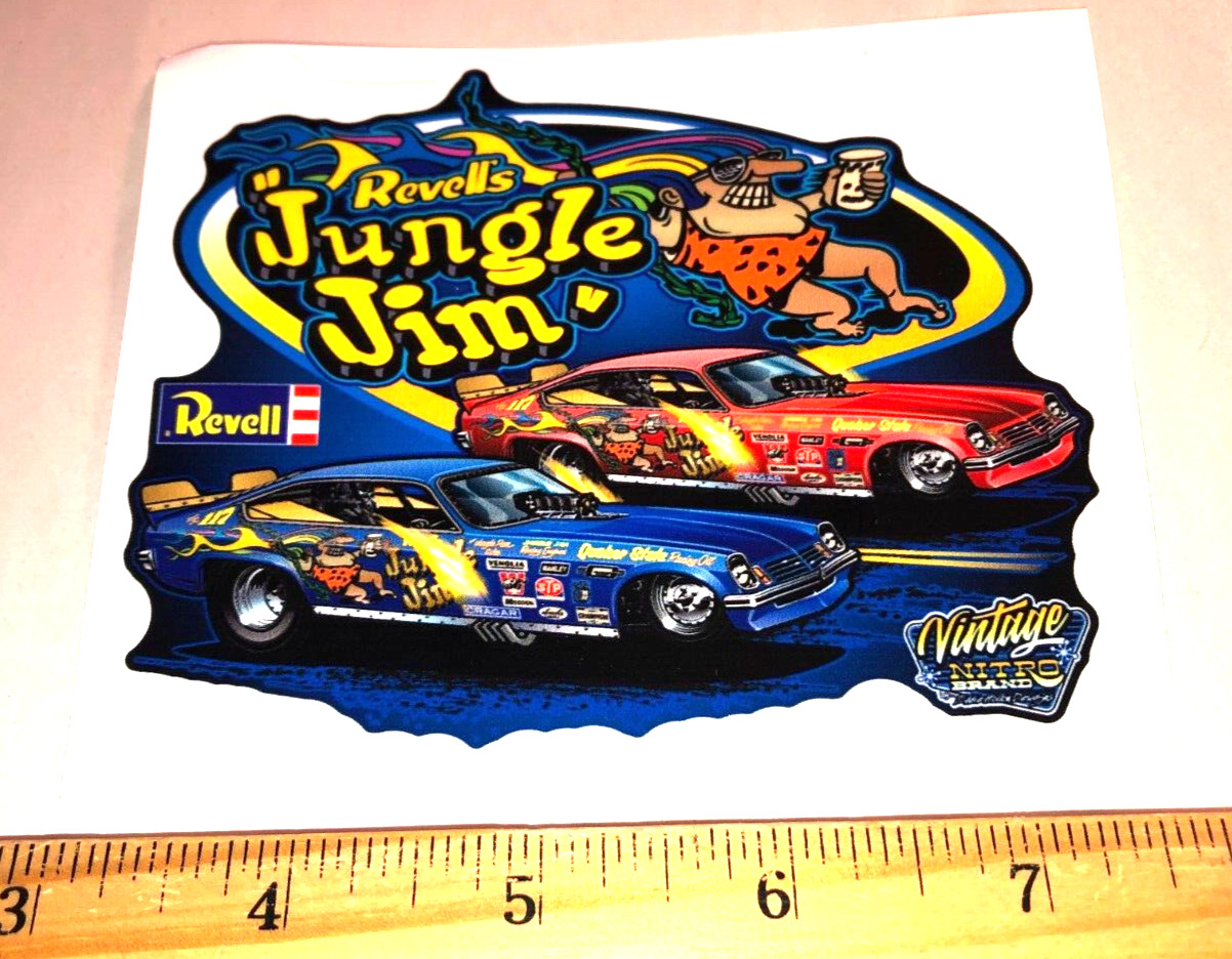 Revell\'s JUNGLE JIM Lieberman Vega\'s Racing NHRA Racing Funny Car Sticker Decal