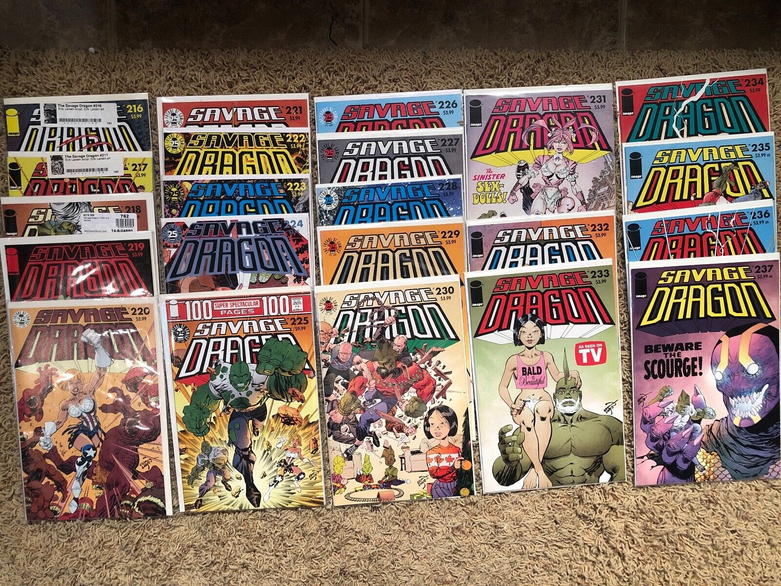Savage Dragon #s 1 - 237 complete collection ; lot includes rare issues & extras