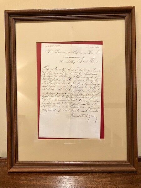ULTRA RARE 1885 KY DOCUMENT HANDWRITTEN BY CONFEDERATE MOH BENNETT H. YOUNG 