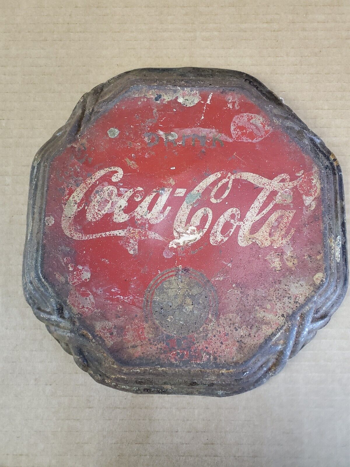 Early Vintage Rare Coca Cola Metal Kay Octagon General Store 10x10