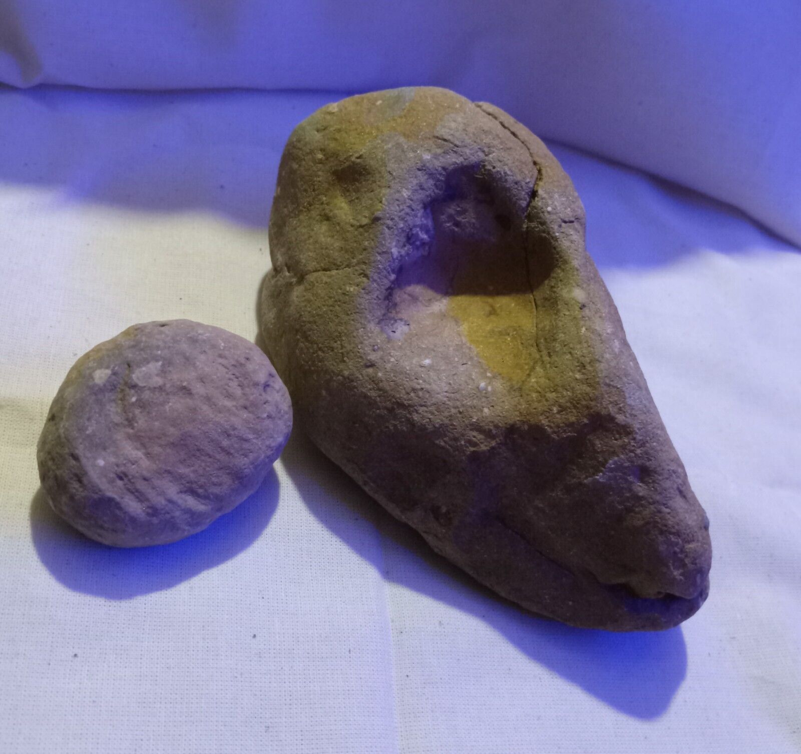 Native American Paleo Indian Artifacts Mortar & Pestle Set Stone Tools Franklin