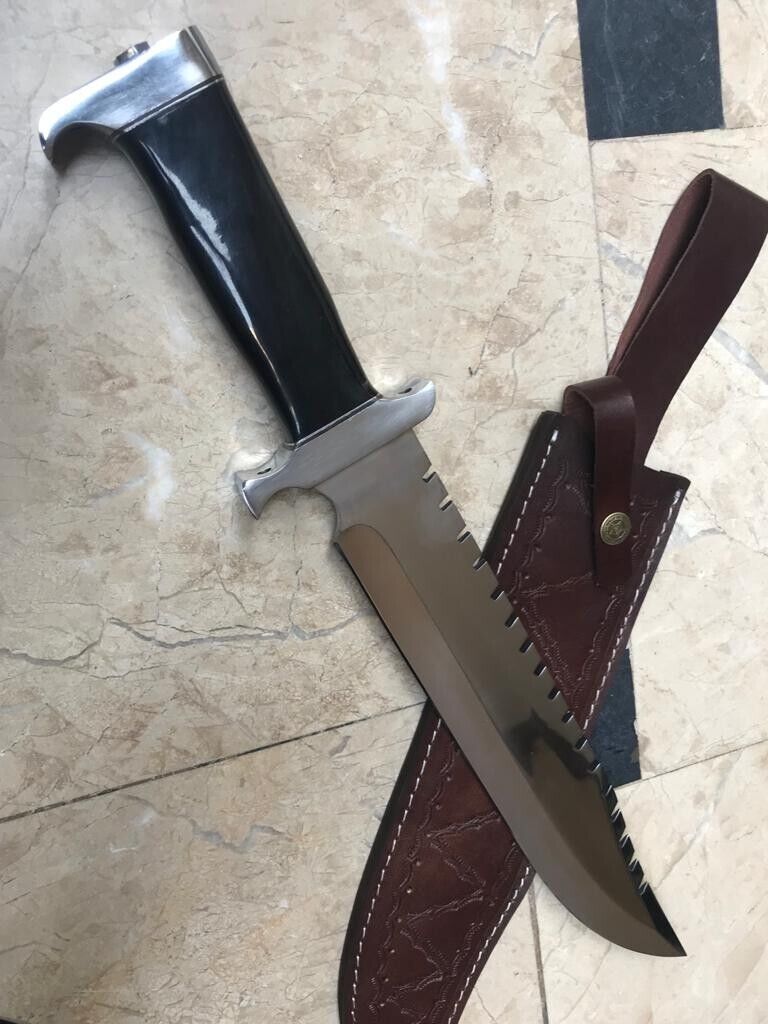17 Inch Custom Hand made Horn Handle  hunting  Knife With Sheath