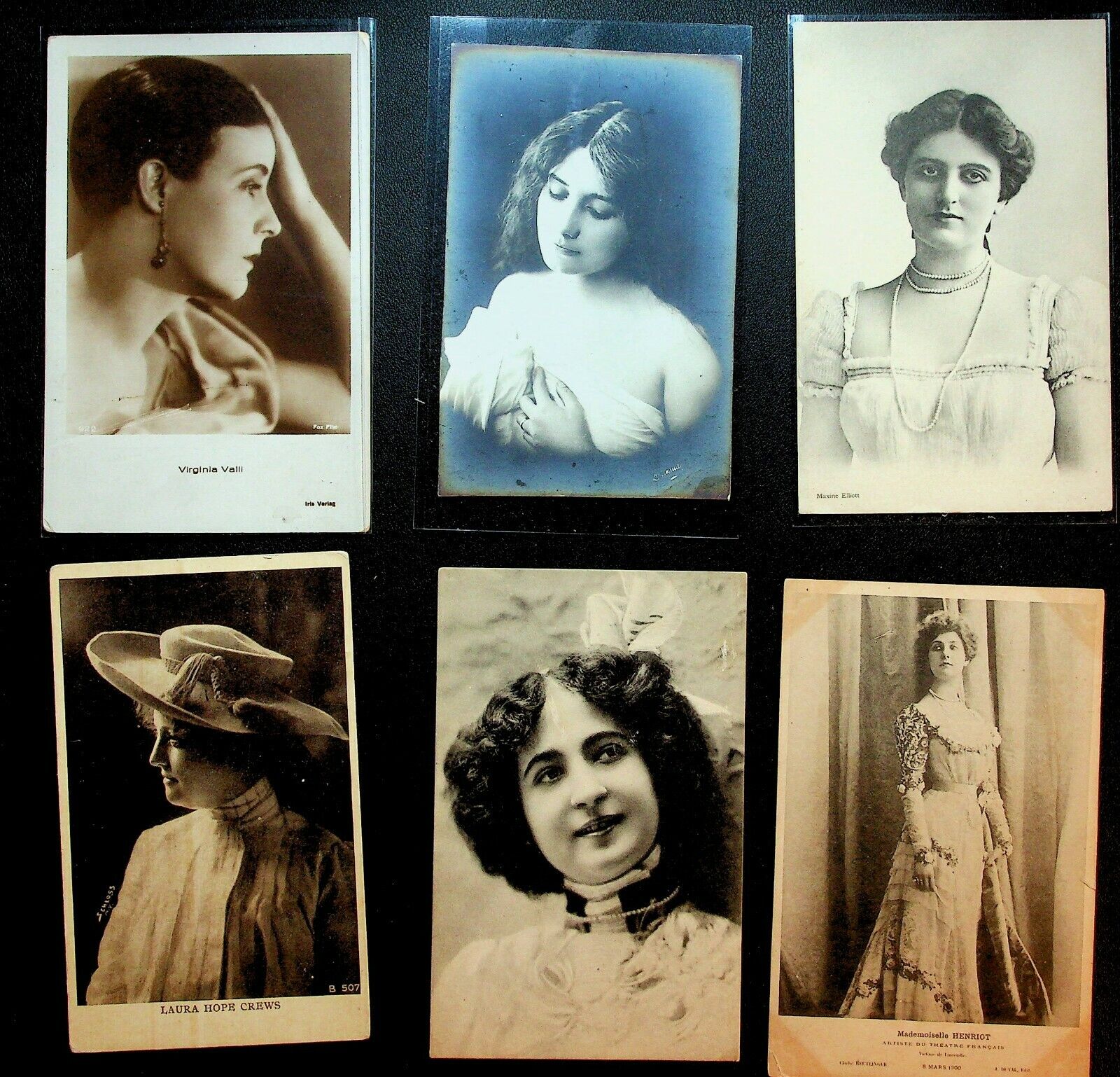 8 antique Movie Star RPPC post cards