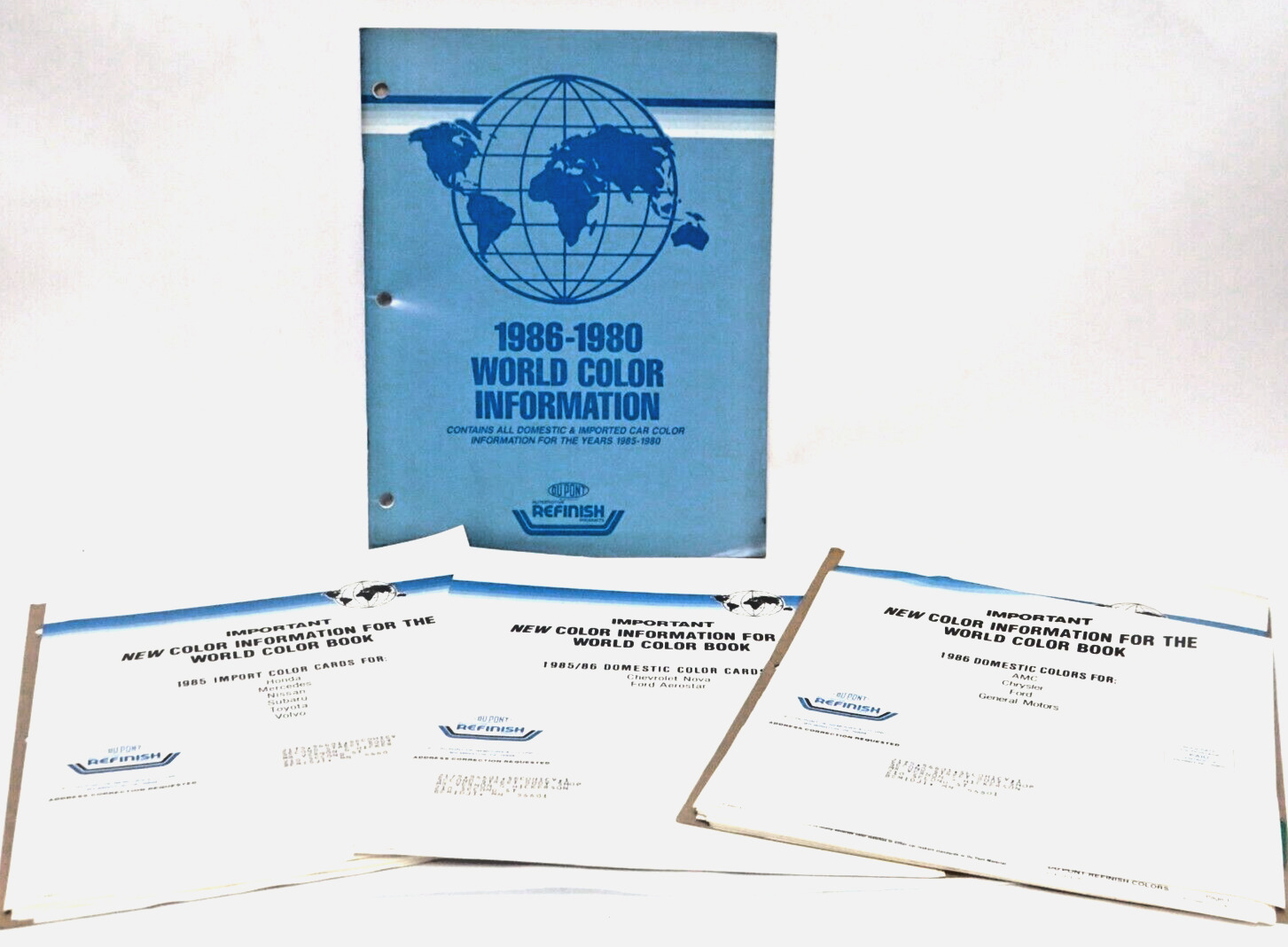 1980-1986 World Color Information Book All Domestic & Imported Cars With Updates
