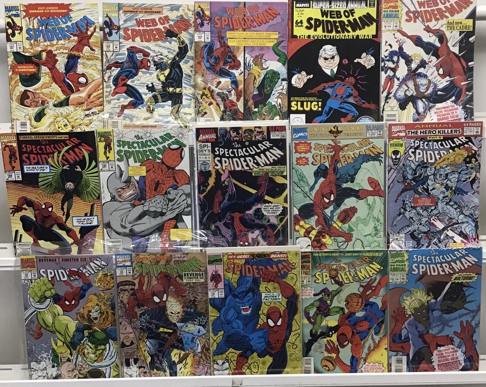 Marvel Comics Spider-Man Comic Book Lot Of 15 Comics