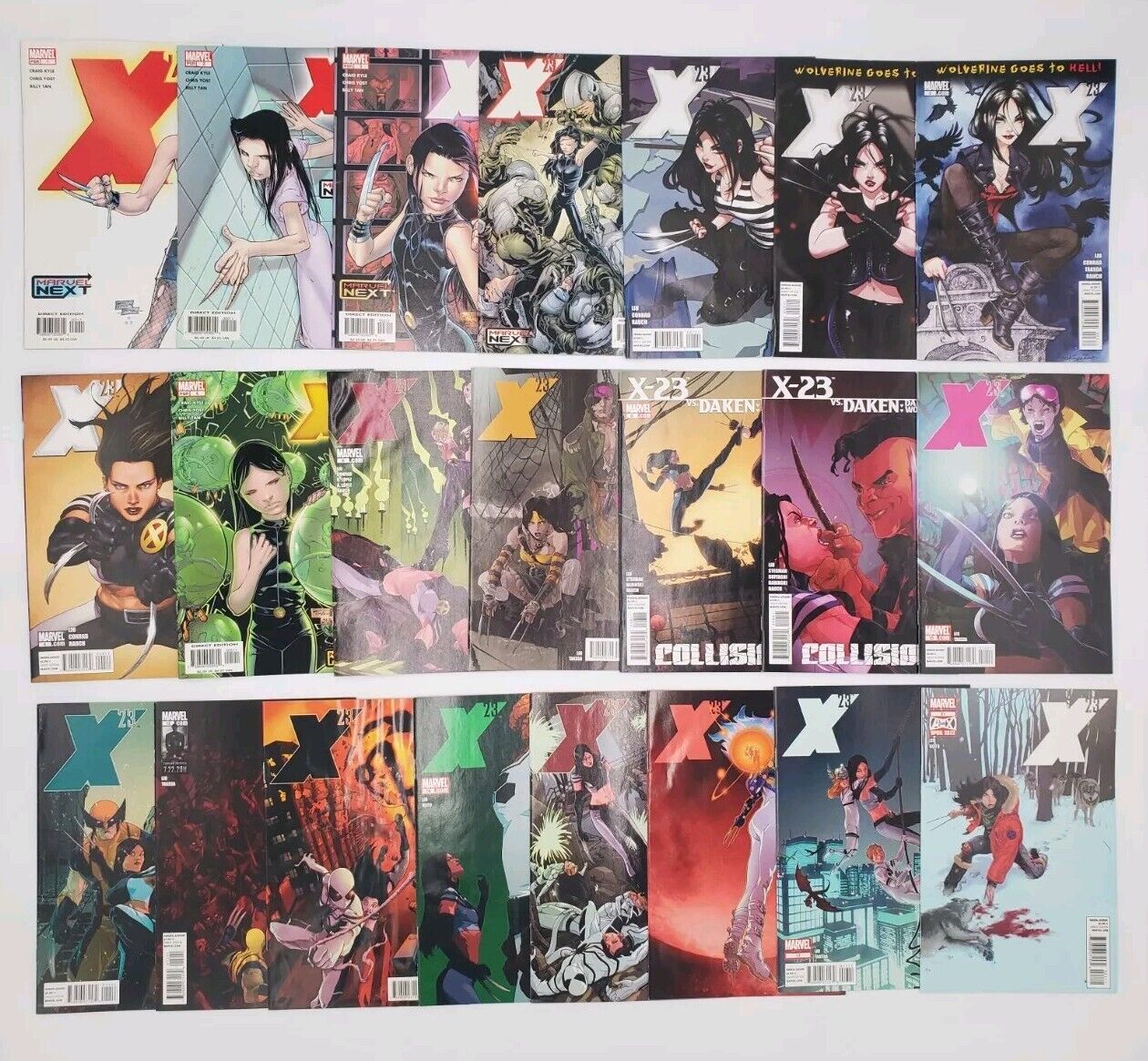 Marvel Comics Lot X-23 # 1-17, 21 + # 1-3, 6 (22 Issues) X-Men Wolverine Laura 