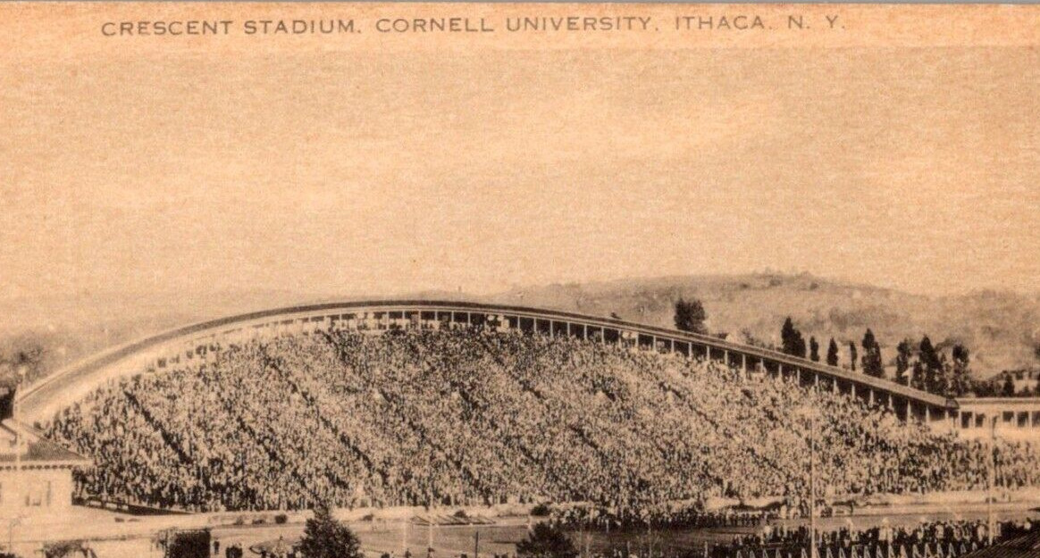 Schoellkopf Field Crescent Stadium Cornell University Big Red Ithaca NY Postcard