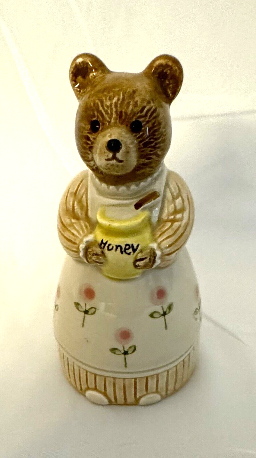  Vintage Bear & Honey Salt Shaker Ceramic  Otagiri Japan