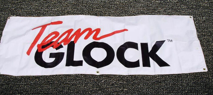 Official FACTORY Team Glock Pistol Banner 2\' x 5\' - Excellent Condition