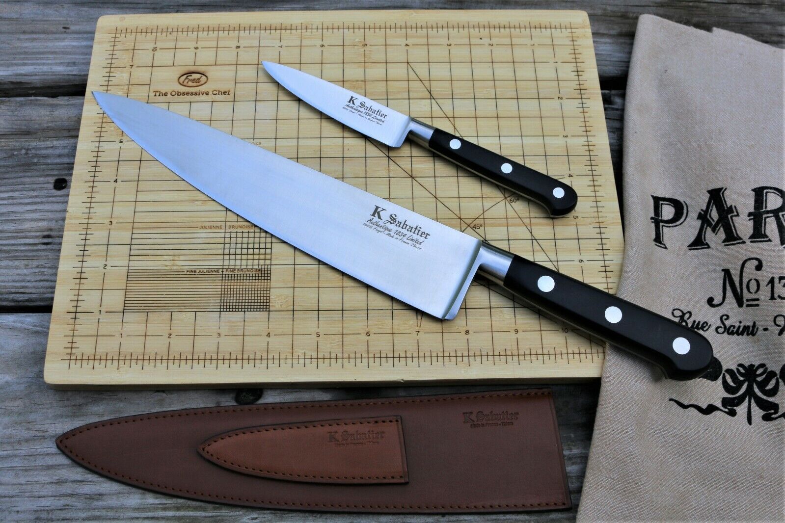 K SABATIER LIMITED EDITION , 1834 Authentique , 10 inch Chef and 4 inch Paring .