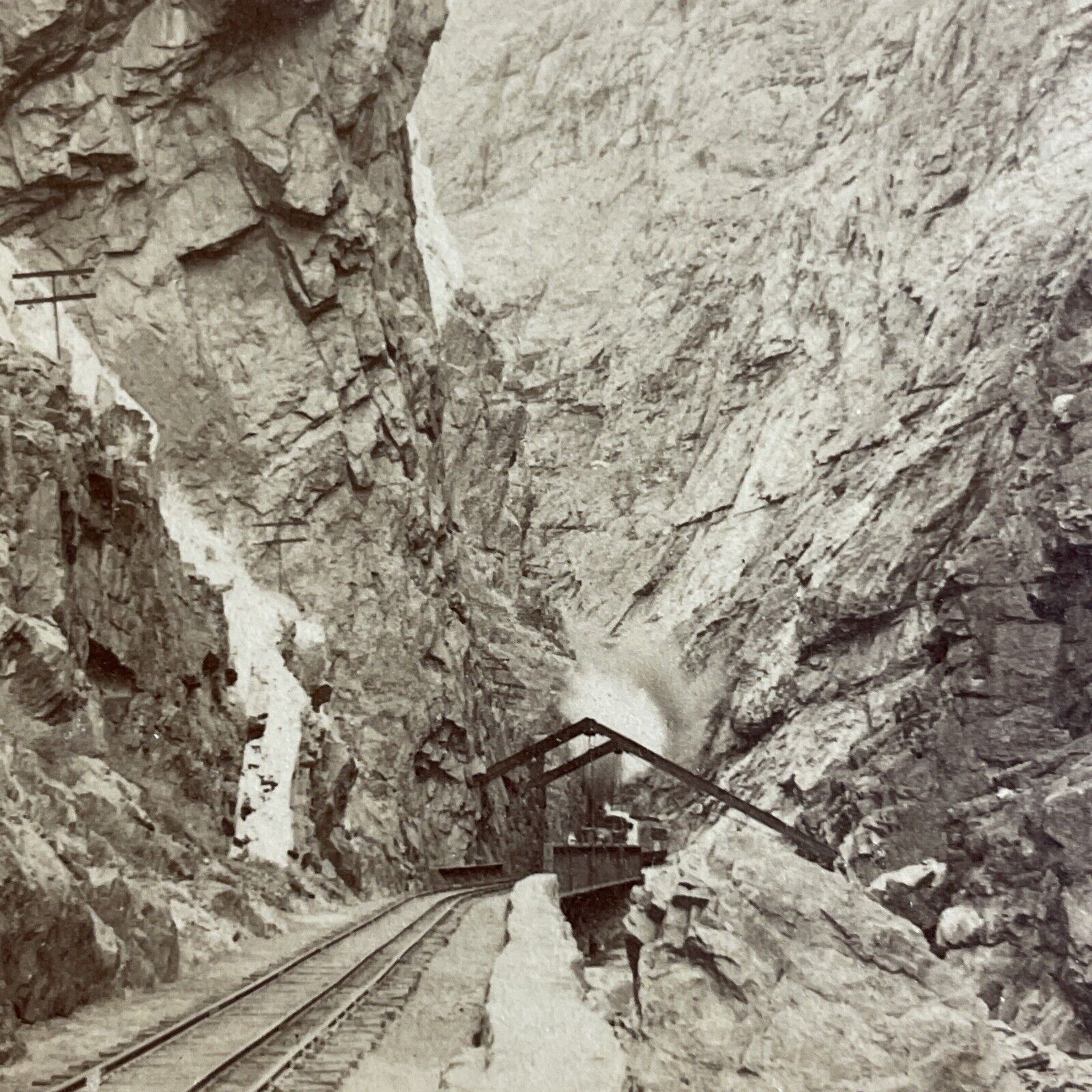 Antique 1898 Royal Gorge Railway Colorado USA Stereoview Photo Card P4847
