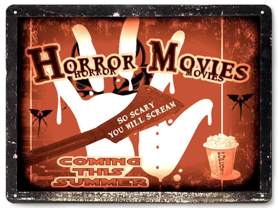 MOVIE ad VINTAGE HORROR metal SIGN gift antique style collectible wall decor 062