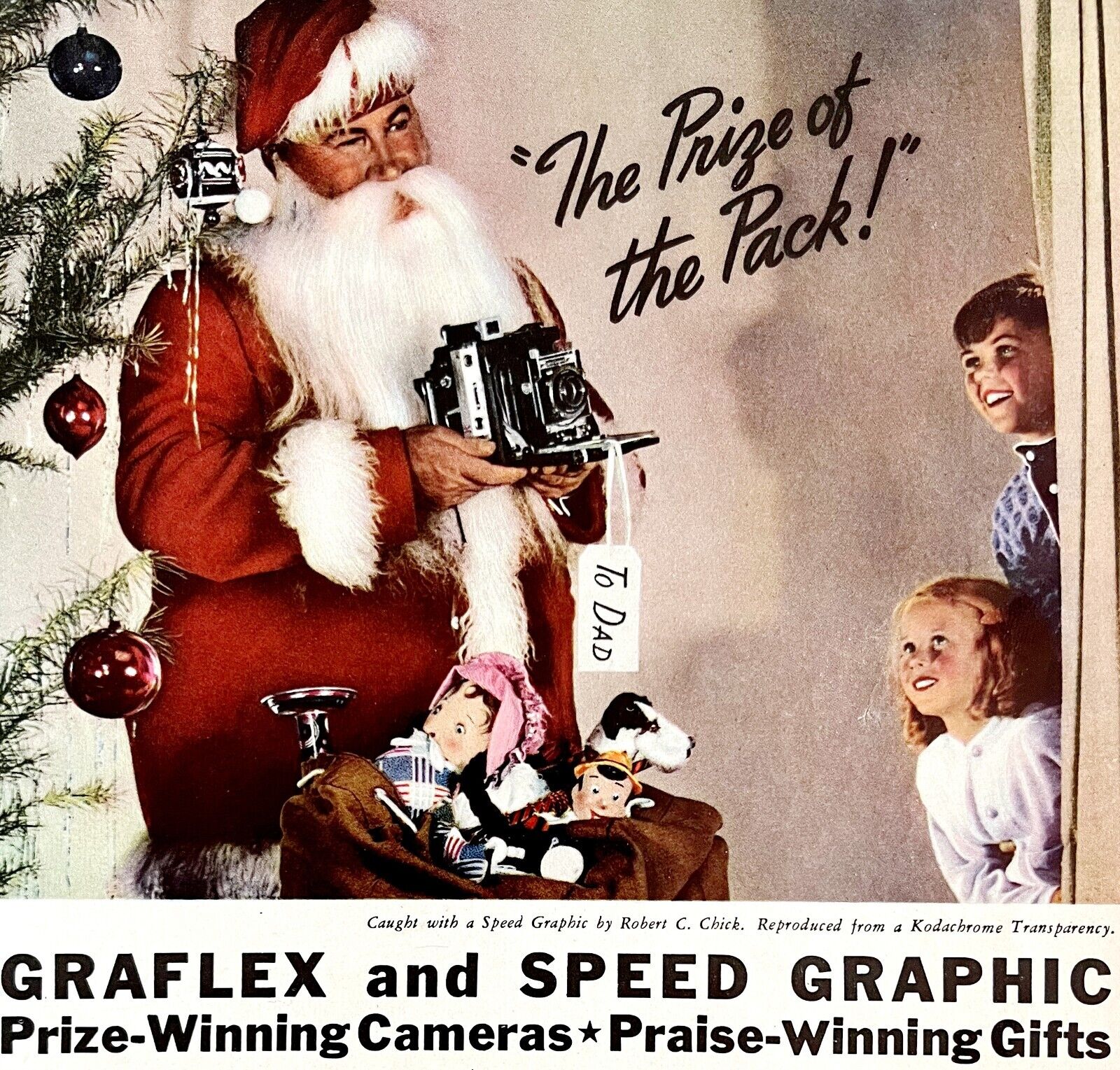Graflex Cameras Santa Claus Christmas 1939 Advertisement Photography DWKK10