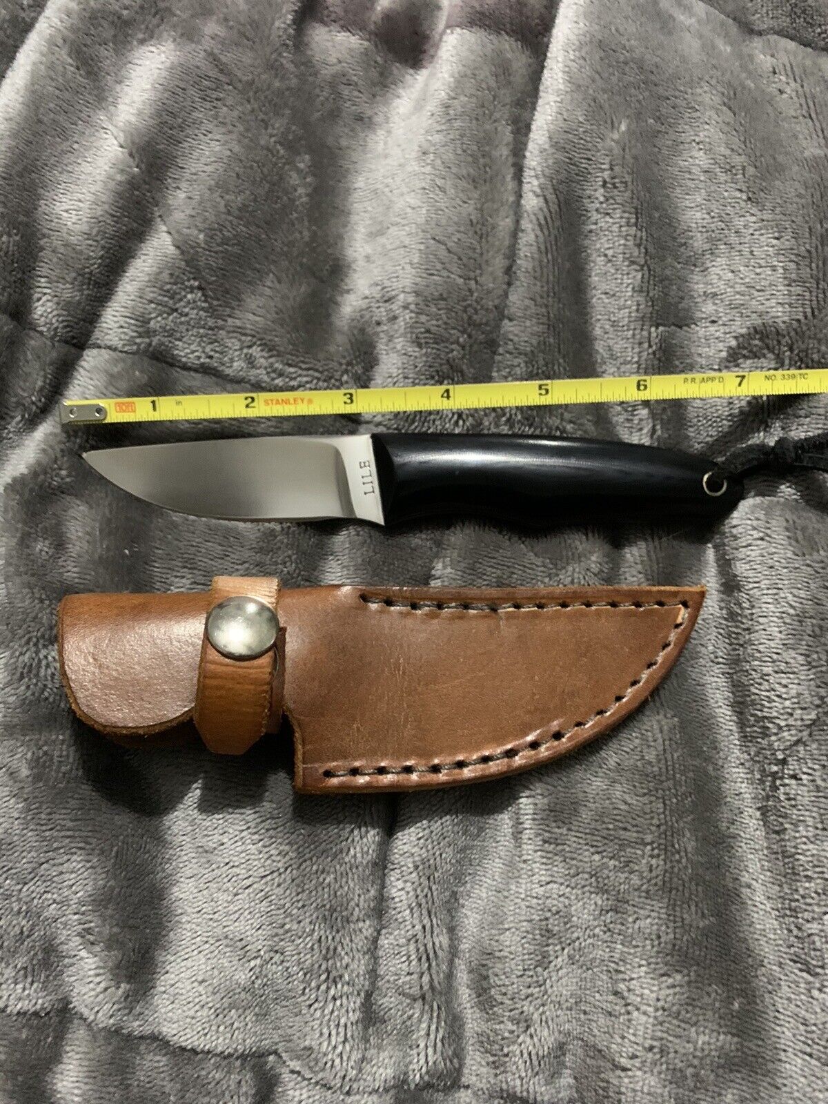 Jimmy Lile Knives Custom Knife RARE PROTOTYPE STAMP W/ Sheath Fixed Blade