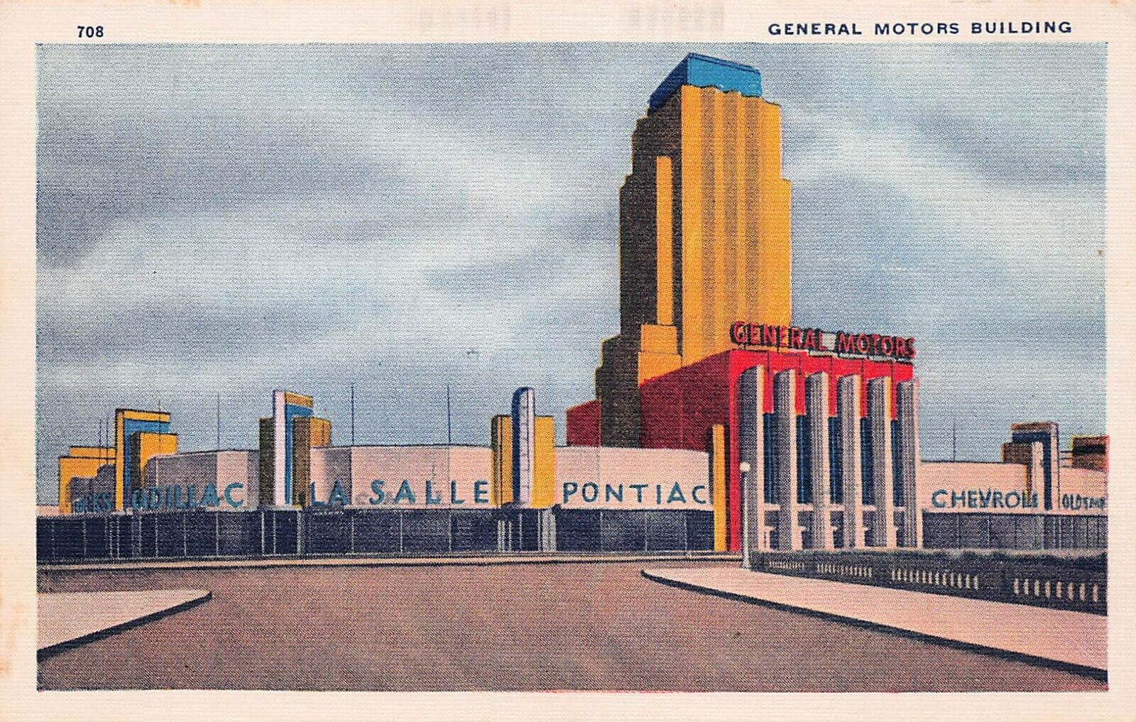 General Motors Advertising Fair 1933 La Salle Pontiac Cadillac Vtg Postcard A53